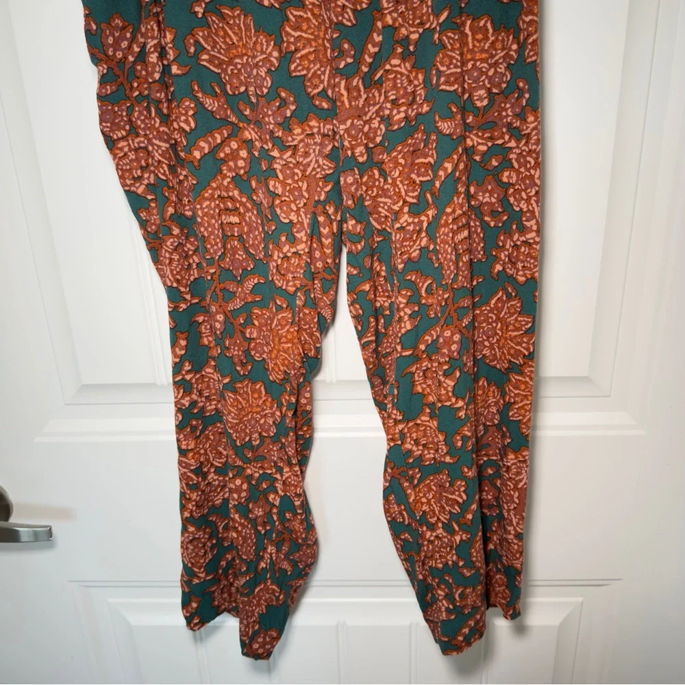 Free People Medium High Rise Olympia Harem Balloon Printed Boho Floral Pants‎